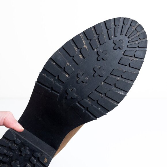 Madewell The Carina Platform Chelsea Boot Leather Brown Burled Wood - Picture 10 of 13